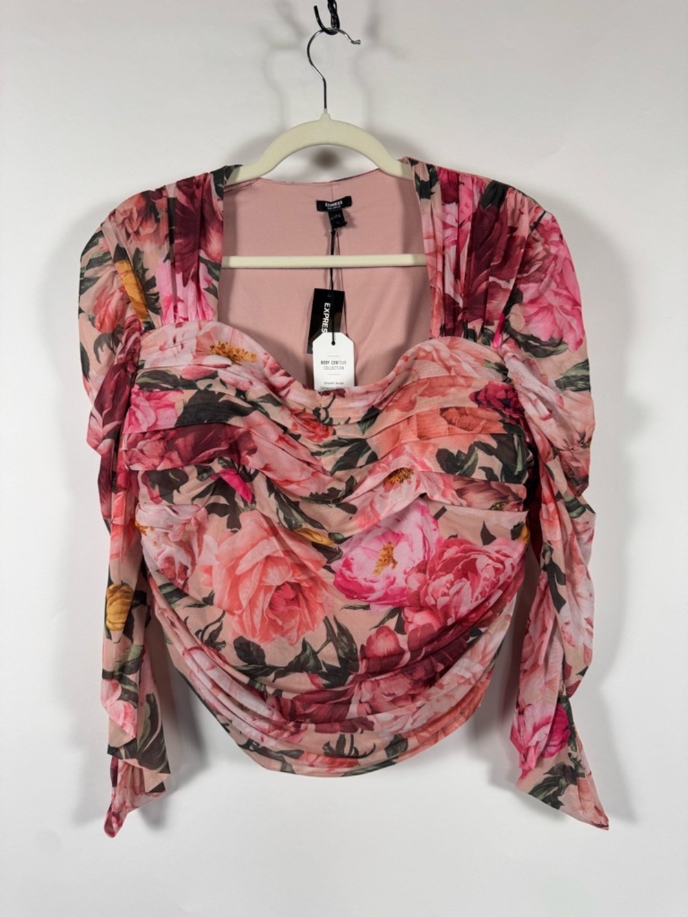 Express NWT Body Contour Floral Corset Top Size XL Coquette Romantic Feminine